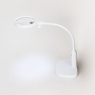 Verstellbare Desktop -Lampe mit Lesergrößenglas und Licht