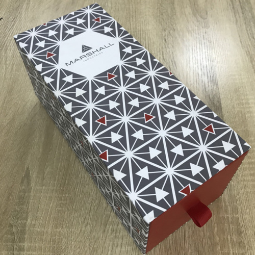 Eco-friendly delicate red ribbon drawer packaging boxes