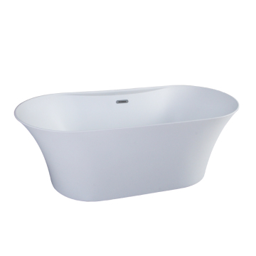 Acrylic Matte White Freestanding Bathtub
