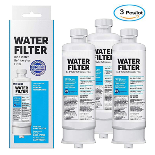 Replace Samsung original DA97-17376B HAF-QIN / EXP refrigerator water filter 3 pieces