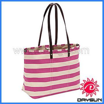Promotional fashion canvas microfiber lady tote bags