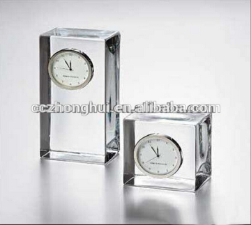 2016 Best office decoration k9 material crystal clock
