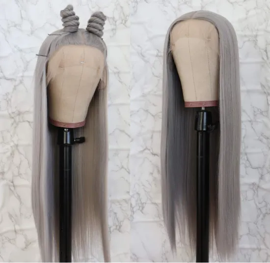 USA hot selling factory raw human hair wigs,brazilian cuticle aligned hair,lace front gray human hair wigs