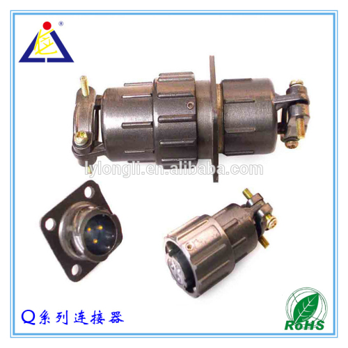 Male and female Q series bayonet mini circular electrical contactor