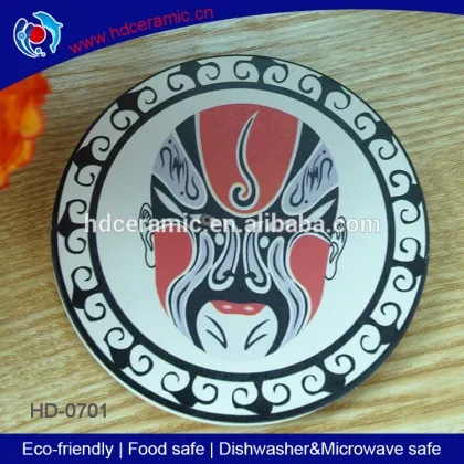 home furnishing ceramic cup mats with cork bottom,coasters printed beautiful picture