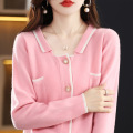 Collared lapel small fragrance style coat female