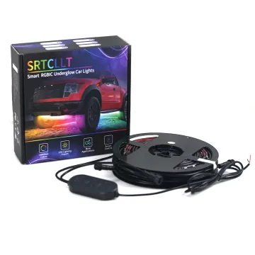 Car Underglow Lights Exterior Car LED Strip Lights with Wireless APP Control 16 Million Colors Music Sync Neon Accent Lights Kit