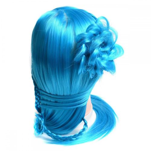 100% SYNTHETIC FIBER BLUE COLOR TRAINING MANNEQUIN HEAD