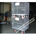 Welded Storage Metal Pallet Cage with Wheel