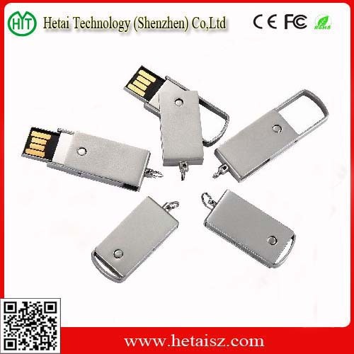 New Arrival Pure Metal Swivel USB Flash Drive