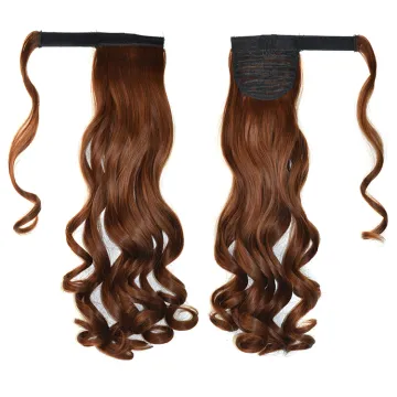Yaki Kinky Wavy Wrap Around Clip In Ponytail Hair Extension Heat Resistant Synthetic Natural Wave Pony Tail