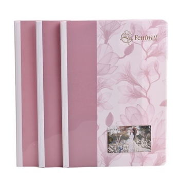 Customized A4 Plastic Report Cover with Draw Rod Clamp, Sliding Bar & Business Card Holder