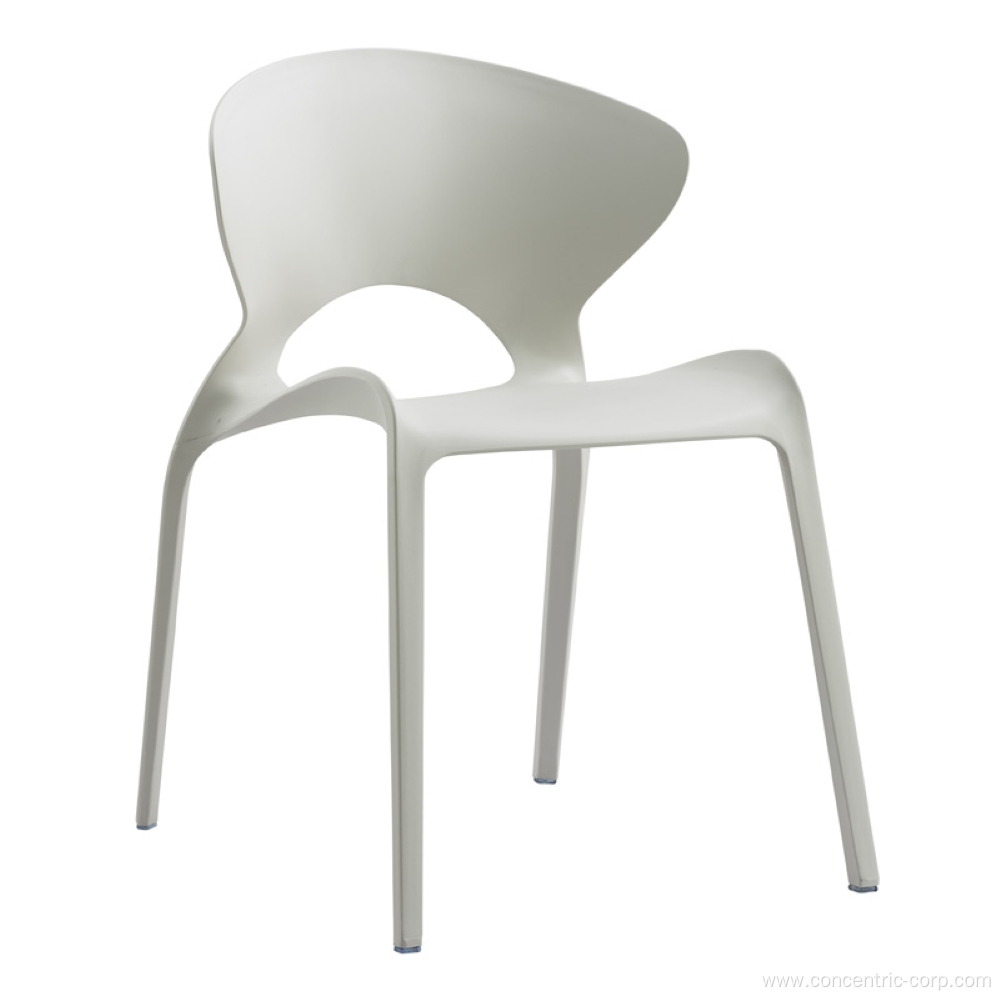 Modern design leisure stacking dining plastic chair