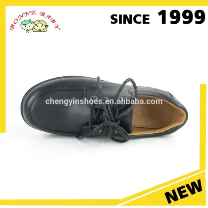 Alibaba Shoes Black Student Wear Lace Up Kids Shoes Children Boys Casual Shoes 2016