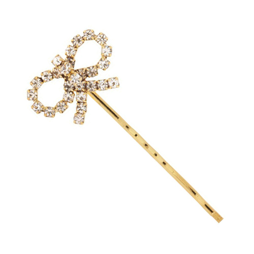 Gold CZ diamond hairgrips for girl