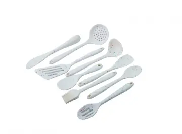 9pcs White Silicone Kitchen Utensil Set
