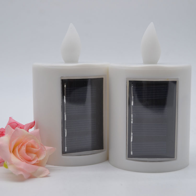 Solar Powered Window Pillar Candles For Garden