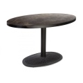 Faux Marble Wooden Restaurant Round Fireproofing Tables