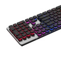 Teclado mecánico de juego tranquilo impermeable por agua con cable