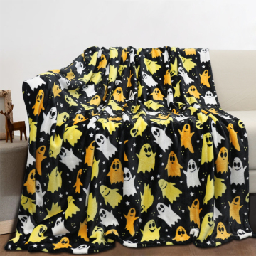 Süße gruselige Halloween Ghost Flanell Fleece Decke für Couch