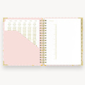 Spiral Gold Foil Notebook Journal With Planner Divider