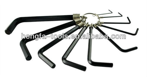 10pcs of chain alloy steel inner hexagon wrench set