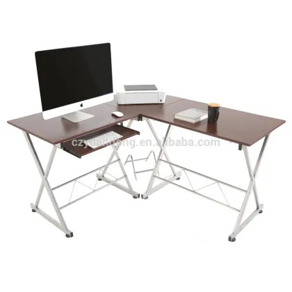 MOder m MDF L shape metal tube corner office desk