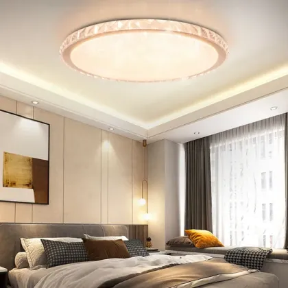 LED Round Crystal Style Ultra-Thin Ceiling Light