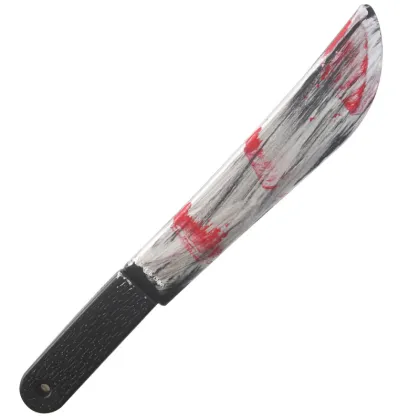 Halloween Bloody Weapon Plastic Butcher Knife - Kids Favor Toy & Cosplay Decoration