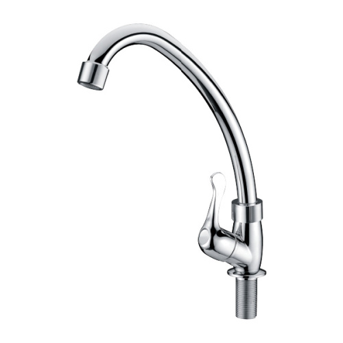 Single water mixer tap neck chrome kitchen faucet