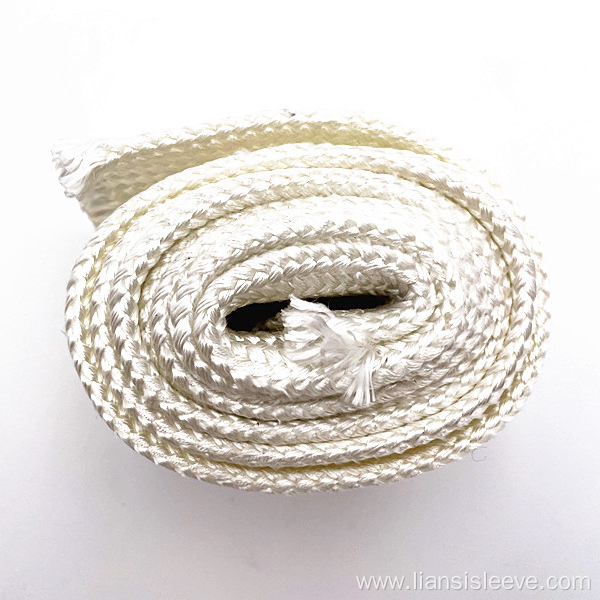 High temperature resistance white silica braided sleeve