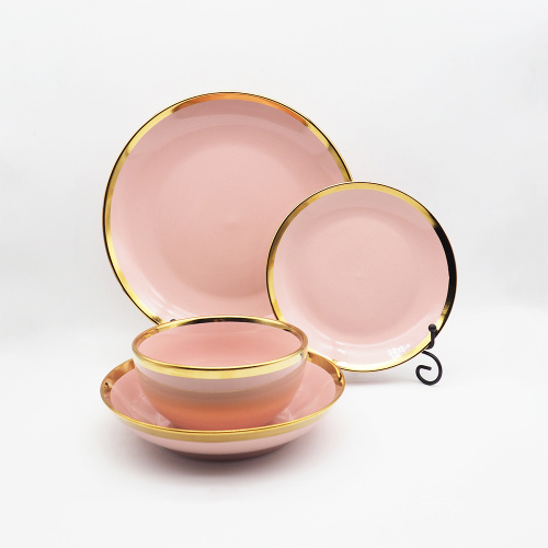 Estilo nórdico por atacado Europa Europa de alta qualidade Rim Dinnerware Set Luxury Fine Weathes