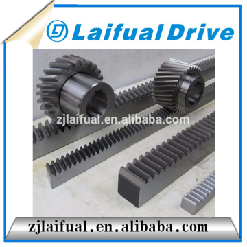Hardened rack and pinion gear
