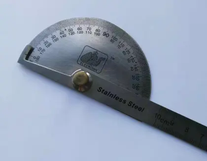 180 Degree Stainless Steel Protractor Teaching Measuring Tool
