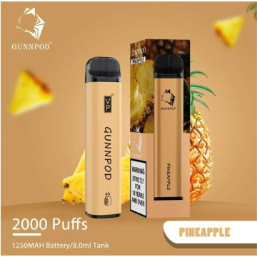 يمكن التخلص من Gunnpod 2000 Puffs Vape Pen