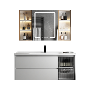 Wall Hung Bathroom Vanity Unit with Plywood Cabinet and Slab Basin