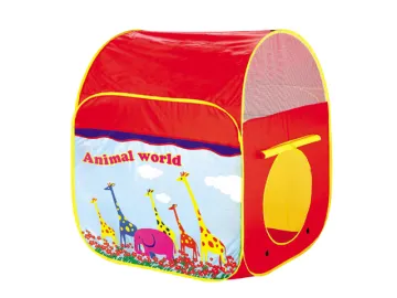 Kids play tents animal world