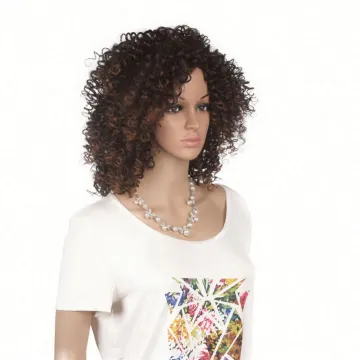 MYZYR own brand wig, heat-resistant synthetic curly natural pervert African cheap short wig, synthetic wig supplier