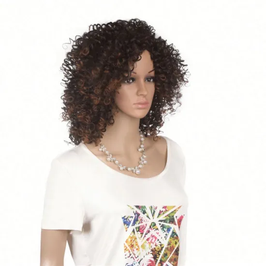 MYZYR own brand wig, heat-resistant synthetic curly natural pervert African cheap short wig, synthetic wig supplier