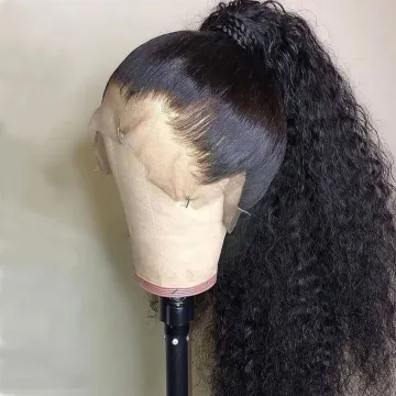 Wholesale Transparent Lace Frontal Wig Raw Brazilian Afro Kinky Curly Virgin Human Hair 360 Hd Full Lace Front Wig Human Hair