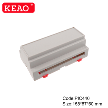 Plastic electronic enclosure electric junction box PIC440 industrial control box din rail terminal block with size158*87*60mm