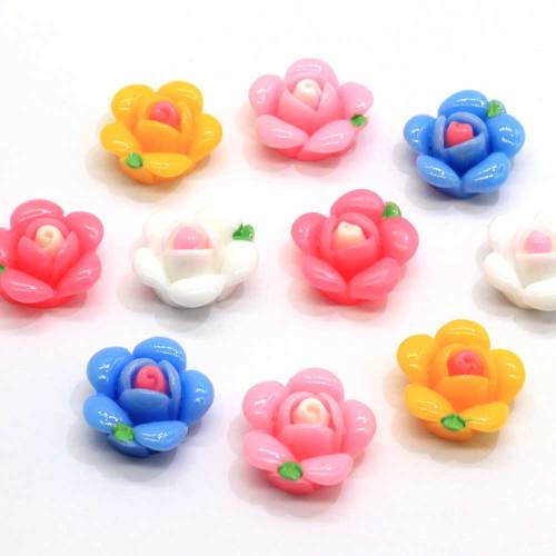 Fancy New Arrival Kawaii Flower Shaped Flat back Beads Slime Girls Garment Hair Accessories Holiday Decor Cabochon