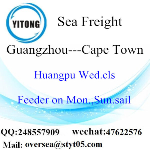 Consolidación de LCL del puerto de Guangzhou a Ciudad del Cabo