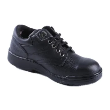 Men Black Leather Safety Shoe