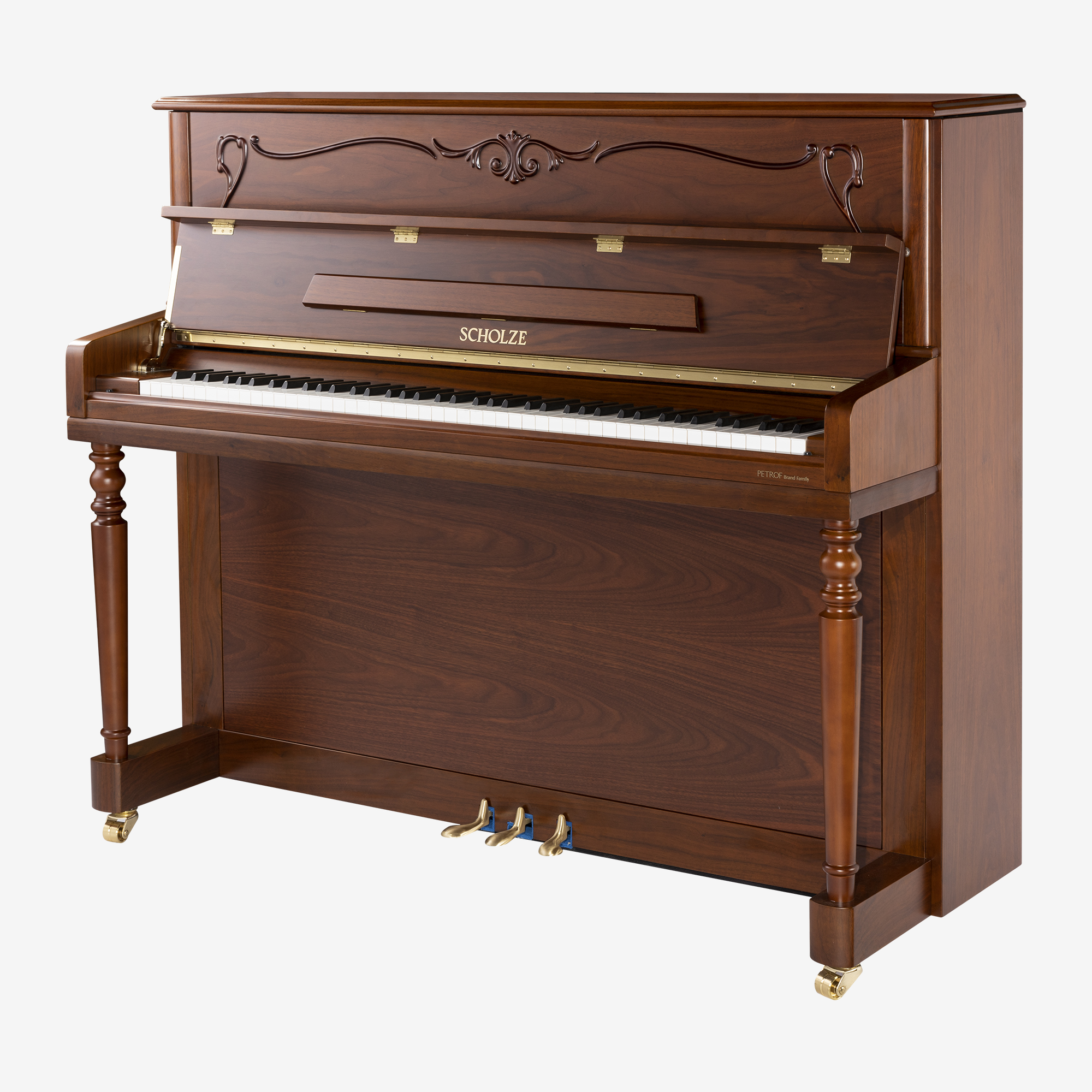 Petrof · Scholze NS-3H 업 똑바로 피아노 호두 매트 음악 교육 123cm 유럽 Petrof Craft Professional Acoustic Piano