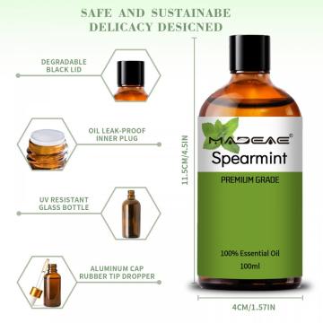 100% Pure Spearmint Oil For Cosmetic Fragrance Skin Care