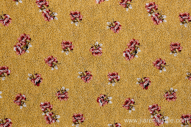 Good Price Dense Spots Yellow Background Printed Fabrics