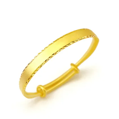 Antique Gold Lace Bracelet by Yue Nansha: Network Red Gold Version Fashion Jewelry with Sandblasting and Copper Alloy