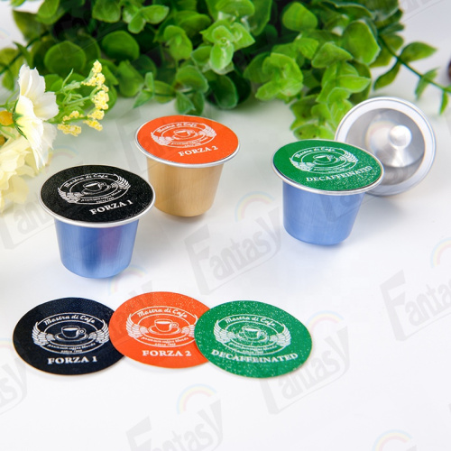 Empty Coffee Capsule 37mm disposable nespresso aluminum foil empty coffee capsule Supplier