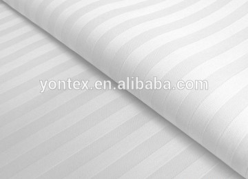 100% cotton 3cm stripe satin fabric for 5 star hotel